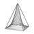 Contemporary Gray Metal Triangular Decor Piece N270-392489