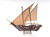 27" Wood Brown Dhow Hand Painted Decorative Boat N270-401942