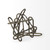 Brushed Gold And Black Abstract Paperclip Sculpture N270-392435