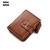 Color: Dark Grey - 2024 Men Wallets Short PU Leather Double Zipper Hasp Men Purses Card Holder Coin F640-67206256673