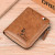 Color: Coffee - Luxury Designer Leather Men's Wallet RFID Zipper Card Holder Wallets for Men Portab F640-12000037784941411