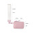 Color: Blue - Mini Dual Coin Pouch Solid Color Wristlet Keychain Wallet Change Pocket Handbag lulu  F640-12000039741813999