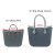 Color: DEEP BLUE, Size: S, Ships From: CHINA - New 1 PC Canvas Inner O bag Organizer Insert Zipper  F640-12000050687574077