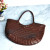 Color: Clear, Size: Extra Large - Hand Knitted Designer Genuine Leather Elegant ?‹Handle Female Tot F640-12000041031028112