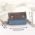 Color: Blue - Handmade Three Fold Fabric Wallet Women Men Simple Short Zipper Purses for Teens Pers F640-12000040347757132