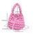 Color: Green - Pearl puff fashion pop bucket bag pleated lines dopamine color youth smell girlishne F640-12000038391256866