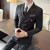 Color: black, Size: 5XL - 2025 Men's Double Breasted 3/2 Piece Business Casual Wedding Dress Suit w F640-12000039059458845