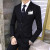 Color: CORAL RED, Size: XXL - Gray Men Classic Striped/Checked Suits, Business Office 3 Piece, Asia F640-12000042022812186