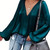 Color: Emerald Green, Size: M - Women's Satin V-neck Long Sleeve Shirt Leisure Bloomers Q119-CJYD243678127AZ