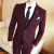 Color: Navy Blue, Size: XXL - Gray Men Classic Striped/Checked Suits, Business Office 3 Piece, Asia F640-12000042022812242