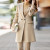 Color: Khaki, Size: XXXL, Ships From: CHINA - High End Office Professional Women's Blazer Pants 2-P F640-12000039702912939