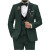 Color: army green, Size: XXS - Men Suit Colorful Luxury Blazer Vest And Pant Sets 3 Piece Birthday  F640-12000042434130441