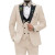 Color: Champagne, Size: XXS - Men Suit Colorful Luxury Blazer Vest And Pant Sets 3 Piece Birthday D F640-12000042434130477