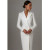 Color: green, Size: XXXL - Women's Suit Long Blazer Double Breasted Jacket White Tuxedo Party Point F640-12000028777377641