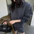 Color: Gray, Size: 2XL - New Springautumn Polo-neck Sweater Jacket Short Two-piece Set Q119-CJMY266242115OL
