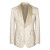 Color: Beige, Size: 5XL - New fashion jacquard beige suit slim single breasted elegant formal best  F640-12000041605017817