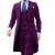 Color: PURPLE, Size: XXS - Elegant man suit Slim Fit Suit Luxury Formal Tuxedos Wedding 3 Pieces Bl F640-12000042466378119