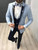 Color: Sky Blue, Size: XXXL - Men's Color Matching Business Casual Suit Three-piece Set Q119-CJXZ245327480BY