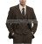 Color: army green, Size: M - Tweed Herringbone 3 Pieces Herringbone Men's Business Suits Single Bre F640-12000034820820673