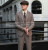 Color: army green, Size: M - Tweed Herringbone 3 Pieces Herringbone Men's Business Suits Single Bre F640-12000034820820673