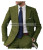 Color: Dark Grey, Size: XXL - Men's 2-Piece Linen Suit Casual Slim Fit Vintage Suits Groomsmen Tuxe F640-12000030839552107