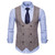 Color: Coffee Check, Size: 4XL - Houndstooth Men's Fashion Casual Vest Slim Suit Vest Hot Sale Q119-CJNSWTXZ02020-Coffee Check-4XL