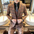 Color: Beige, Size: XXXL - High-quality British men's fashionable and stylish checkered casual suit F640-12000050901895637