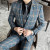 Color: Beige, Size: XXXL - High-quality British men's fashionable and stylish checkered casual suit F640-12000050901895637