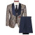 Color: army green, Size: XXXL - Green Men's Suit 3-Piece, Wedding Party Dress Jacket with Vest & Tr F640-12000050857885209