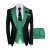 Color: Red, Size: 4XL - Men Suits 3 Pieces Tailored Best Man Groom Wedding Tuxedo Slim Fit Jacquard F640-12000031682934904