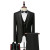 Color: black, Size: L - Shenrun Men Tuxedo Slim Fit Fashion Suit Wedding Shawl Lapel 3 Pieces Skinn F640-67393488658