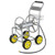 Garden Hose Reel Cart Metal Hose Cart with 4 Wheels and Storage Basket-Silver - Color: Silver D681-GT4364SL