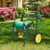 Garden Hose Reel Cart with 2 Wheels and Storage Basket-Green - Color: Green D681-GT4365GN