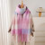 Color: Pink, Size: One Size - 2025 NEW Luxury Cashmere Women Plaid Scarf Winter Warm Shawl and Wrap F640-12000052252425270