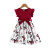Color: Red, Kid Size: 7T - Set For Kids  Girl 3-7 Years old Ruffled Sleeve Butterfly Floral Tulle C F640-12000038266976051