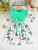 Color: Red, Kid Size: 7T - Set For Kids  Girl 3-7 Years old Ruffled Sleeve Butterfly Floral Tulle C F640-12000038266976051