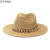 Color: WHITE, Size: L - Fashion Gold Chain Belt Panama Straw Hats For Women Summer Breathable Beach F640-12000029396401453