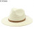 Color: Ivory, Size: M - Big Size 60CM New Straw Hat 7cm Brim Summer Cooling Beach Sun Hat Outdoor P F640-12000031361900242