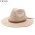 Color: Ivory, Size: M - Big Size 60CM New Straw Hat 7cm Brim Summer Cooling Beach Sun Hat Outdoor P F640-12000031361900242