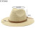 Color: Dark Grey, Size: M - Big Size 60CM New Straw Hat 7cm Brim Summer Cooling Beach Sun Hat Outdo F640-12000031361900228