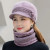 Color: Dark Grey - New Women Winter Hat Keep Warm Cap Add Fur Lined Hat & Scarf Warm Set Fashion Ha F640-12000051193107985