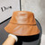 Textured PU Leather Fisherman Hat Unisex Basin Hat Wide Brim Cover Face Hat Q119-CJMZ1221514