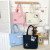Color: SKY BLUE, Size: Extra Large - 2024 New Sanrio Handbag Cartoon Cute Down Fabric Kuromi Tote B F640-12000041159453951