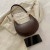 Color: Brown - New Fashionable High-end Moon-shaped Baseball Bag, Showing Luxury, Women's Single Sh F640-12000046054571599