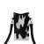 Color: black, Size: Extra Large - Cow Graffiti Crossbody PhoneBag Adjustable Detachable Strap Desig F640-12000049117518085