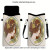 Color: Brown, Size: Extra Large - Alphonse Mucha Crossbody BagPrint Phone Wallet with Adjustable Sh F640-12000049148597733