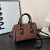 Color: Coffee - Vintage Brown PU Leather Boston Bag Women's Lightweight Small Crossbody Bag Luxury  F640-12000051016176089