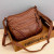 Color: camel - Vintage Solid Color Shoulder Bag Retro Crossbody Bag Women's Handbag Soft Leather Bag F640-12000038241336210