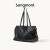 Color: Mustard - Songmont Tracking Series Travel Bag Vegetable Tanned Leather Briefcase, Simple Sho F640-12000050100418581