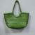 Color: green, Size: Extra Large - Hand Knitted Designer Genuine Leather Elegant ?‹Handle Female Tot F640-12000037020739842